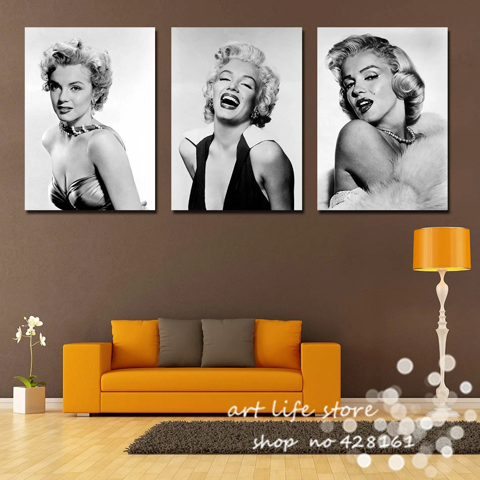 Home Decor 5pcs Legend Marilyn Monroe Canvas Art Painting Art