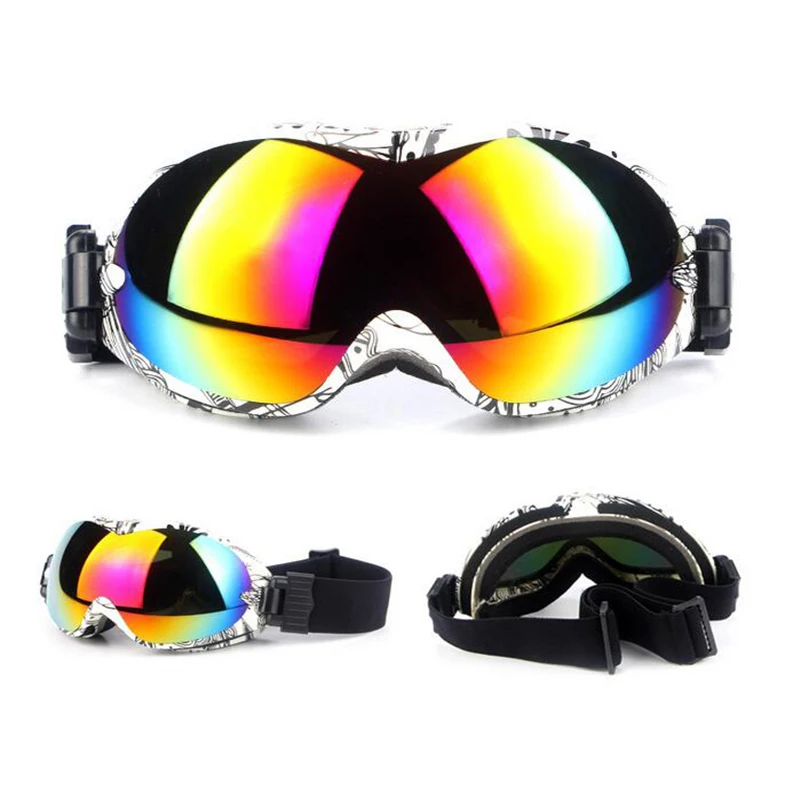 New brand snow goggles double layer UV400 anti fog big ski mask glasses