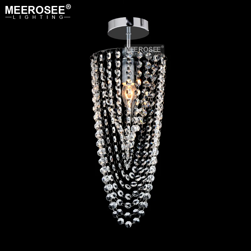 

Luxurious Crystal Chandelier Small Clear Crystal Lustre 1 Lights Crystal Light Fixture for Aisle Stair Hallway Corridor Porch