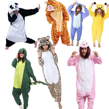 

Winter Adults Pajama Sets Cute Halloween Women Sleepwear Warm Cosplay Animals Onesies Women Pajamas Cartoon Girls Xmas Gifts