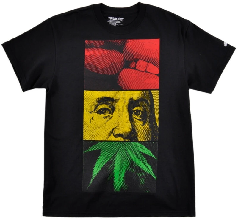 Trukfit camiseta de rastafari Ben Franklin hierba Reggae hombre superior  Lil Wayne ropa negro| | - AliExpress