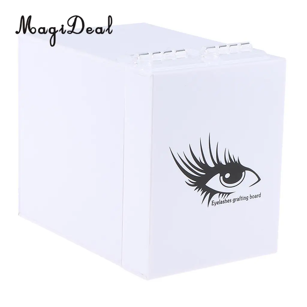 Kesoto Flase Eyelash Storage Case Organizer with 5pcs Eyelashes Grafting Stand Display Board Pallet