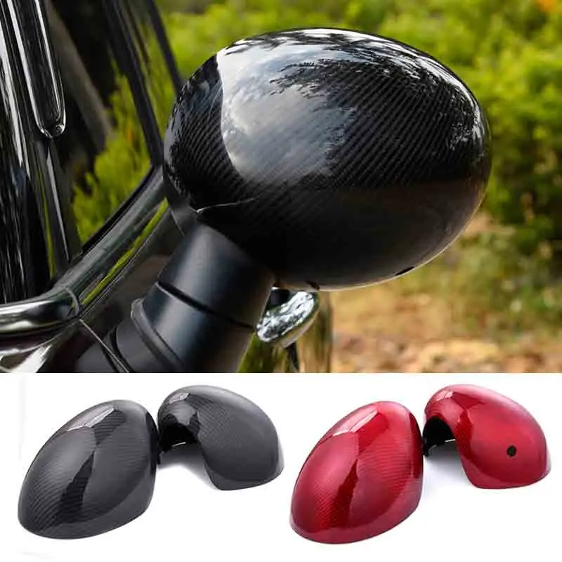 

2Pcs Carbon Fiber Car Rearview Door Mirrors Cover Shell Trim Direct Replacement For Mini Cooper F55 F56 F54 F60 Accessories