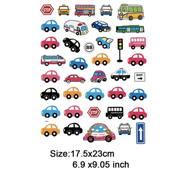 Мультяшная Автомобильная заплатка с изображением грузовика, детская одежда с утюгом, термонаклейки для детей, толстовки с капюшоном, моющиеся Аппликации, дешево - Цвет: No.3