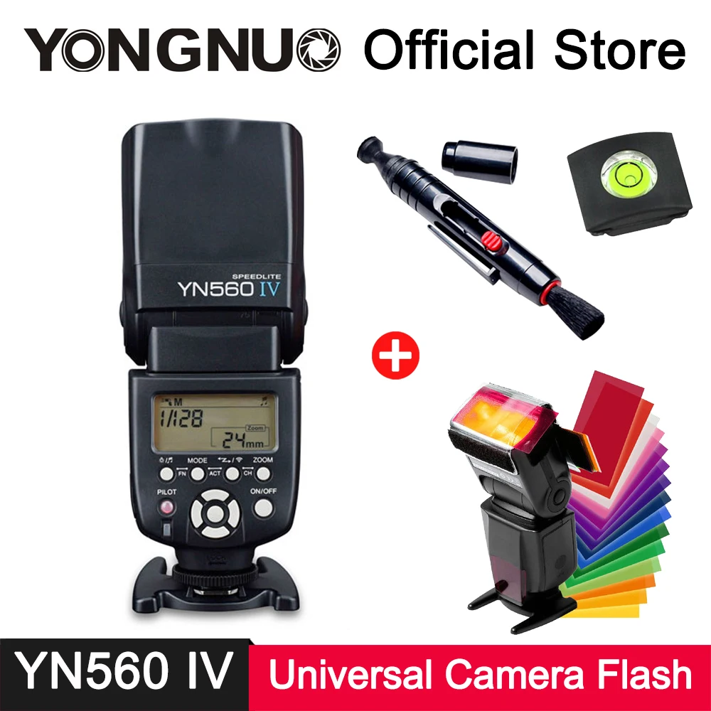 

YongNuo YN560 IV Speedlite Wireless Sync Trigger Master Slave Flash Light for Canon Nikon Sony Pentax Olympus Panasonic Camera