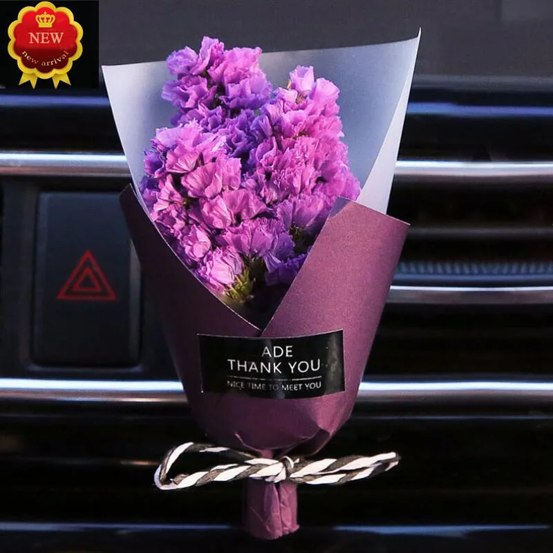 

Car Air Freshener Handmade Dry Flower Air Conditioner Outlet Fragrance Perfume Clip lot Flower Lovely Ornaments Auto Accessories