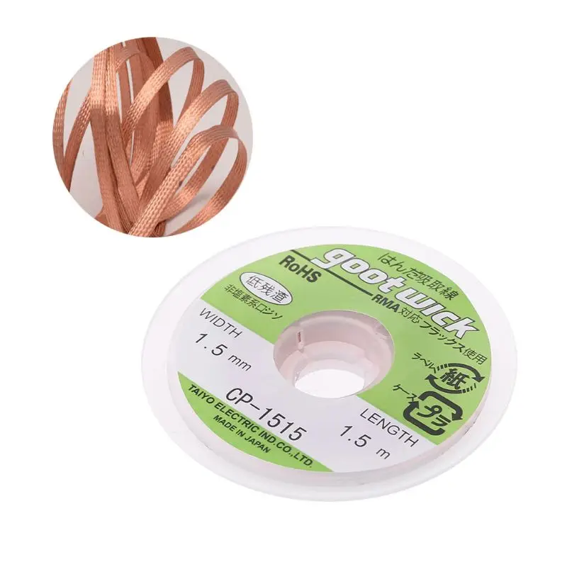 5 ft 1.5mm Desoldering Braid Solder Remover Wick CP-1515 1PC 77UC
