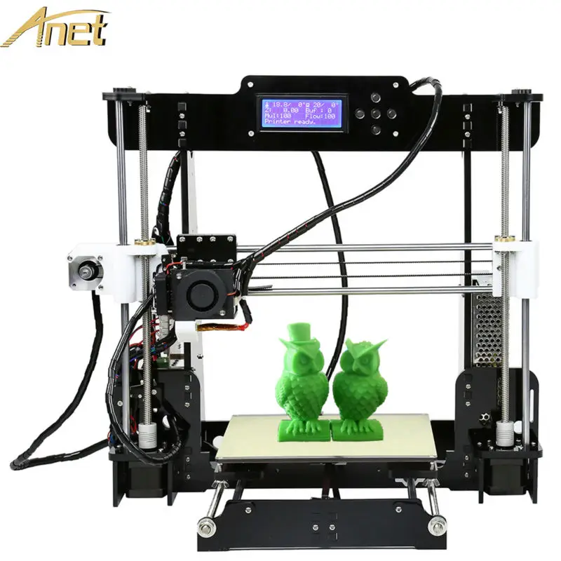 Anet A8 A6 Авто A8 A6 дешевый 3d принтер Высокая точность Reprap Prusa i3 3d принтер комплект DIY с 10 м нитью 3D drucker принтер