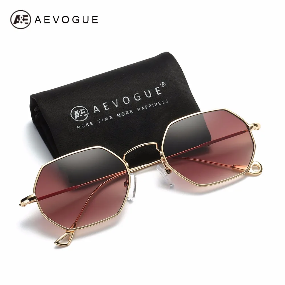 AEVOGUE sončna očala za moške / ženske majhen pravokotnik zlitine okvir poletni slog blagovne znamke oblikovalec unisex sončna očala AE0520