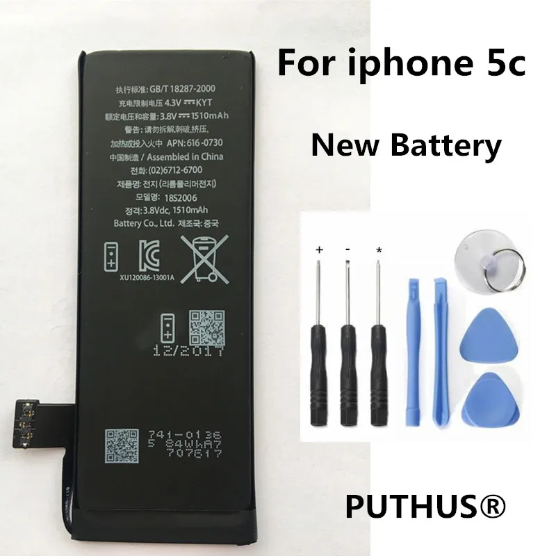 Для iphone 5c батарея 1560mah 3 7 V литий-ионная внутренняя Замена батареи для iPhone 5C 5S с