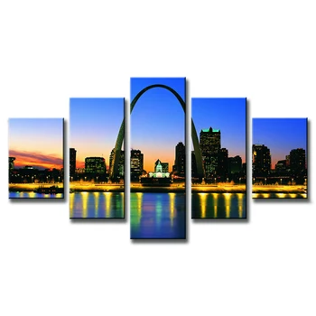 

Canvas Paintings Landscape Printed 5 Pieces Golf Course Wall Art Canvas Pictures For Living Room 5 pcs print posters