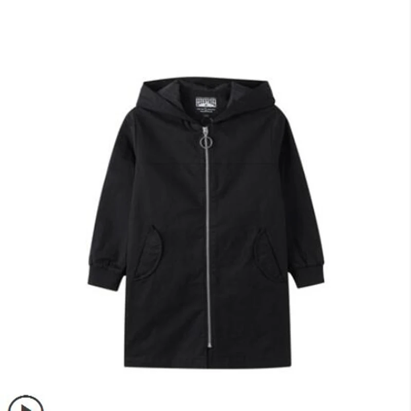 

Baby children's clothing 2019 big children spring 2019 new long coat children's windbreaker female children's foreign fashion ti
