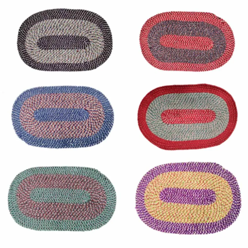 Indoor Cotton Hand made Weave Oval/Round Rugs and Carpet Machine
