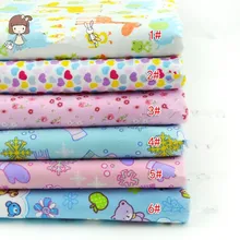 1 метр, 6 цветов на выбор, хлопок, фланелевая ткань с маленьким медведем, оленем, сердечком, цветочным рисунком, детская одежда, постельные принадлежности, ткань CR428