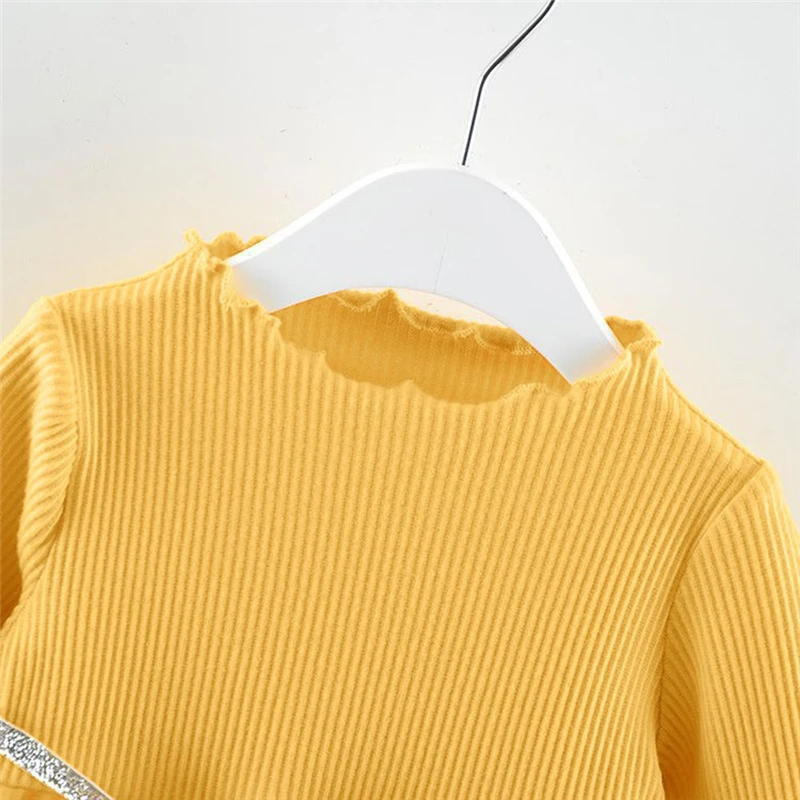 2019 Arrival Toddler Kids Baby Girls Solid Patchwork Bow Stars Princess Dress Clothes Newborn Baby Girl Clothes Cotton V8@ (8)