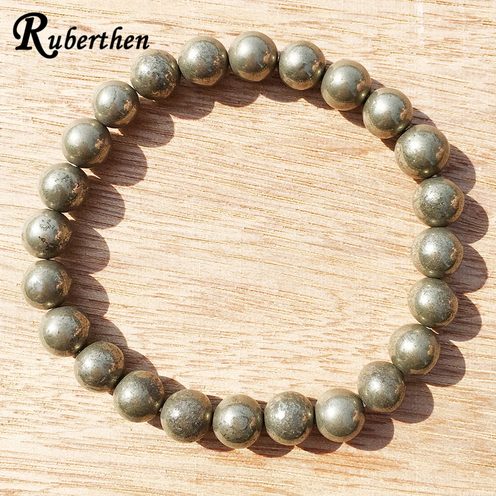 Ruberthen A Grand Pyrite Штабелируемый браслет мужские браслеты Mala Beads ювелирные изделия