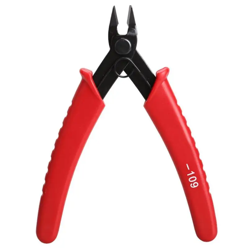 1PC Mini 5 Inch Electrical Crimping Plier Snip Cutter Hand Tool Red Handle Electric Wire Cutting Wire Nipper Repair Shears Plier