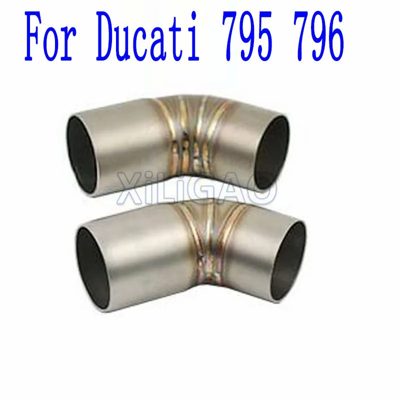 Motocicleta silenciador de escape eslabón intermedio escape para Ducati 696 2008-2014 796/795 2010 2011 2012 2013 2014 1100EVO BN006