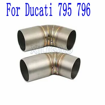 

Motorcycle Exhaust Muffler Pipe Link Middle Escape For DUCATI 696 2008-2014 796/795 2010 2011 2012 2013 2014 1100EVO BN006