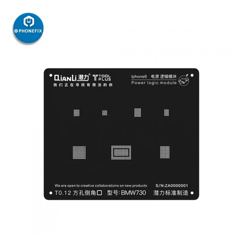 PHONEFIX QianLi iBlack 3D BGA трафарет power Logic IC чипы инструмент для ремонта iPhone 5 5S 6 6S 7G 7Plus 8 8P