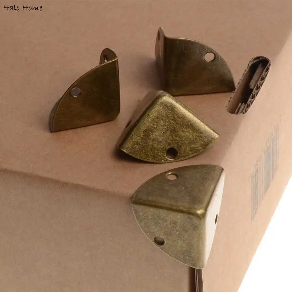 8 Piece Antique Bronze Plated 3 Holes Luggage Decorative Table Box Bags Protectors Corner Wooden Case Decorative 38x27mm 8 Piece Antique Bronze Plated 3 Holes Luggage Decorative Table Box Bags Protectors Corner Wooden Case Decorative 38x27mm