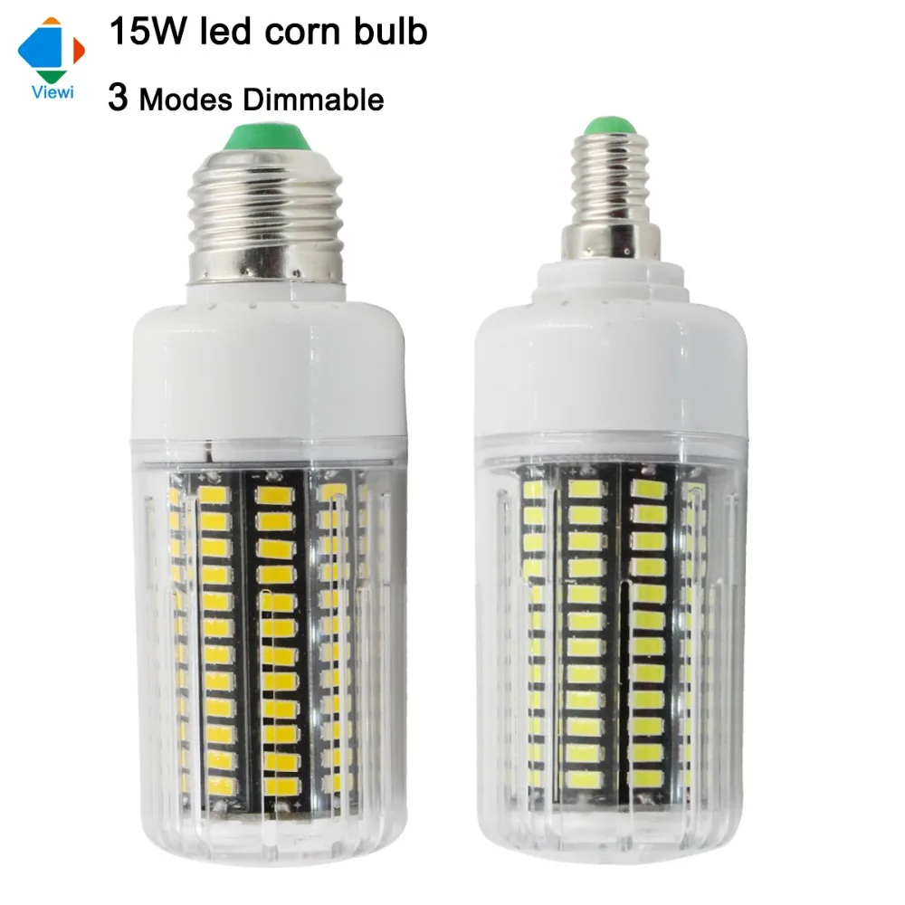 2x ampoule led bulbs E27 E14 15w Dimmable lamp 3 Modes Dimmer 110V 220V