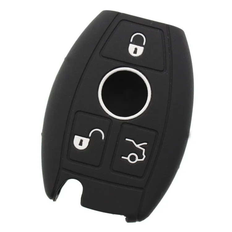 

10x For Mercedes 3 Buttons Car Silicone Remote Key Cover Case For Benz Fob Remote Case Smart W203 W211 CLK A C E S Class Slk Cl