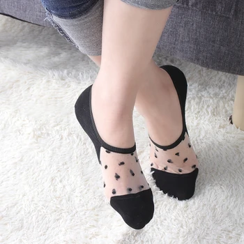 

1 Pair 2019 New Fashion Summer Socks Women Lace Solid Sexy Short Invisble Ankle Transparent Breathable Silk Boat Socks