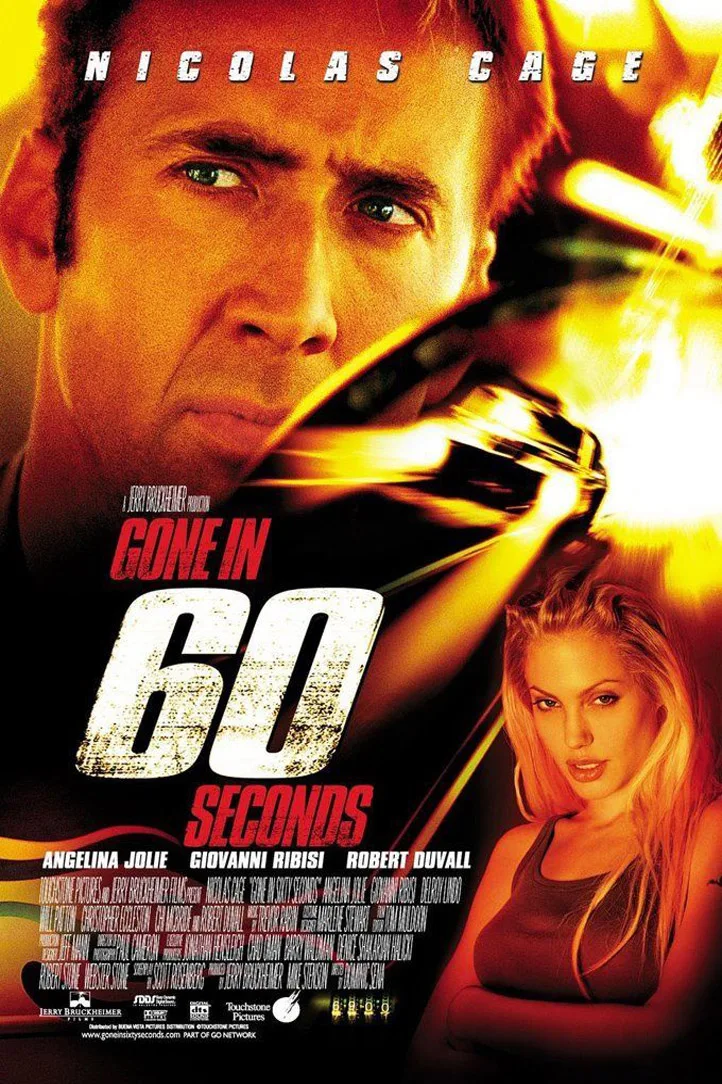 1824 Gone In 60 Seconds Movie Nicolas Cage Angelina-Wall Sticker Art Poster For Home Decor Silk Canvas Painting