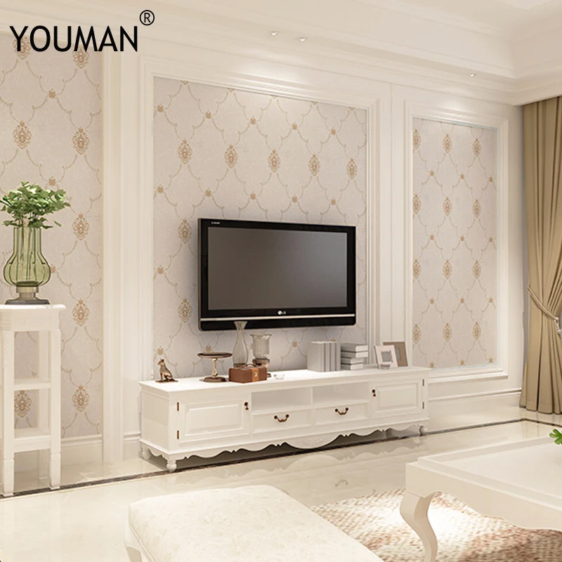 

Wallpapers Youman Non-woven For living Room For Kids Room Modern Photo Wallpaper Sticker Solid Floral Wallpaper For Wall Roll