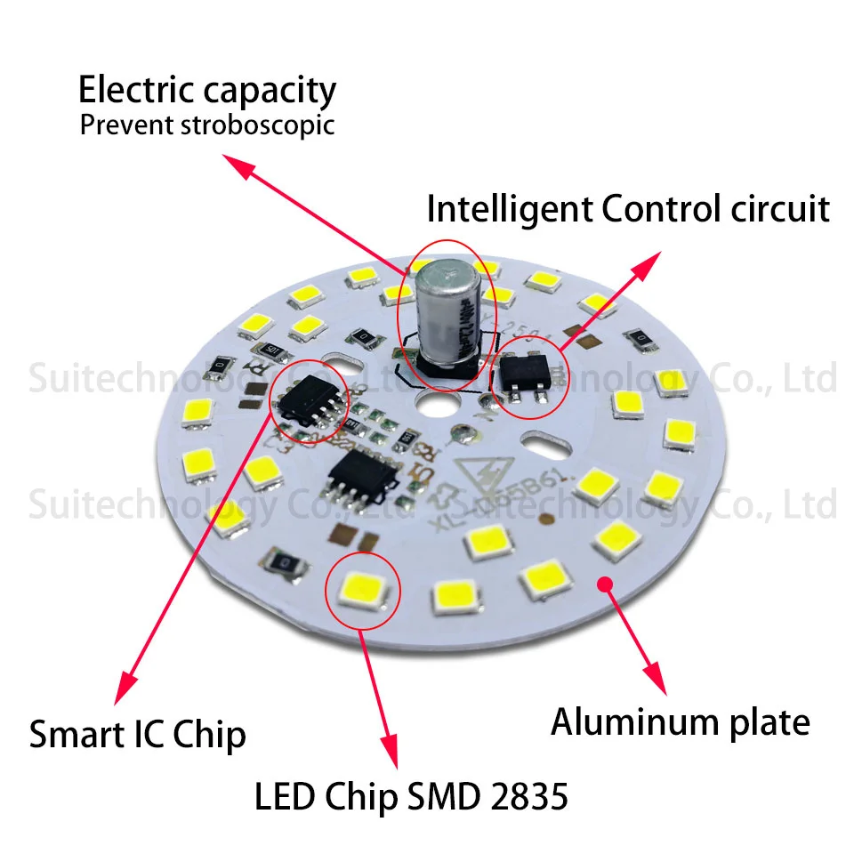 10 шт. ac 220 В смарт-ic светодио дный лампа SMD2835 без flicher 15 Вт integrated IC драйвер теплый белый чистый белый свет чип для светодио дный лампа