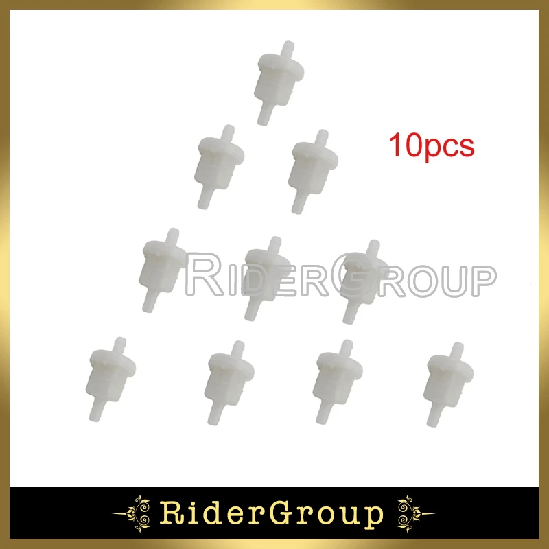 10pcs White Plasric Petrol Gas Fuel Filter For Mini Kids ATV Pocket Bike Moto Motorized Bicycle Pit Dirt Motorcycle | Автомобили и