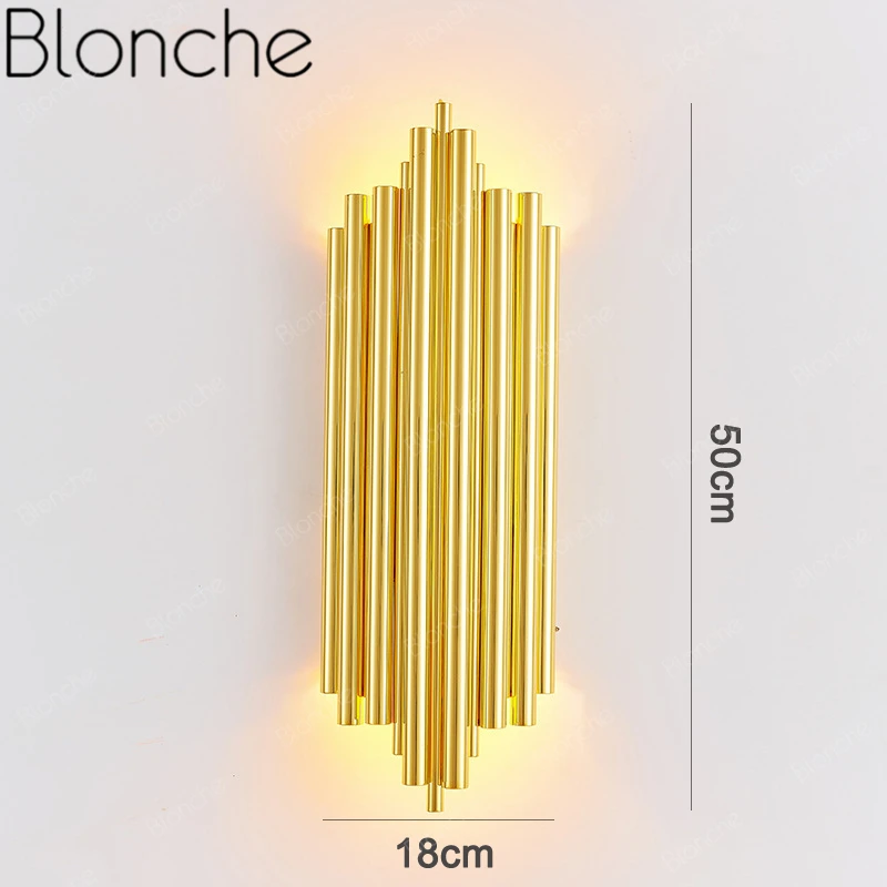 

Modern Gold Wall Sconce Luxury Wall Lamp for Kitchen Living Room Bedside Corridor Home Stair Decor Lighting Iron Art G9 Fixtrues