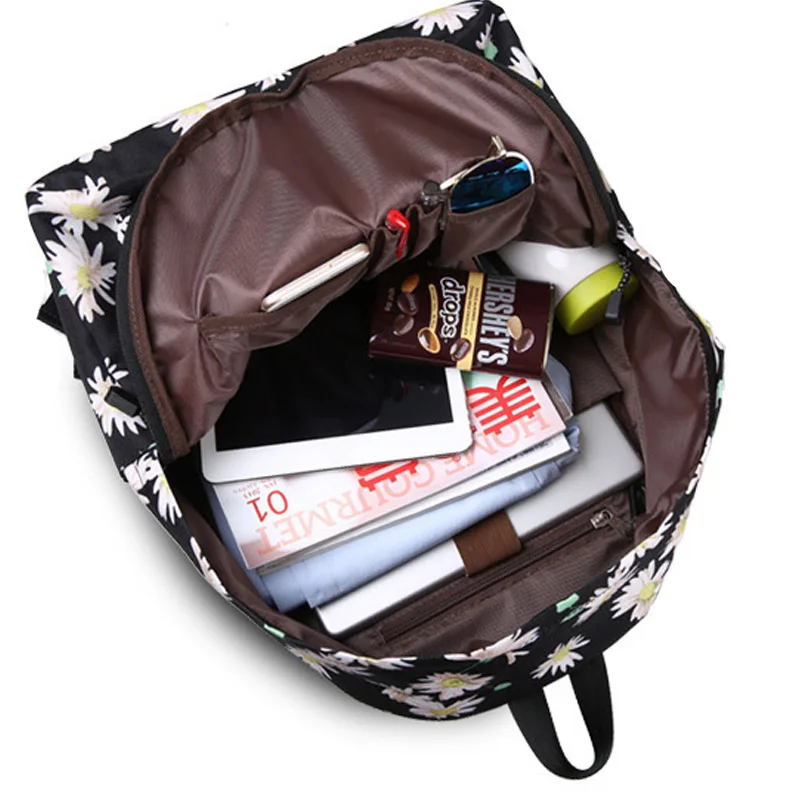 Flowers Print Backpack and Pencil Case Set