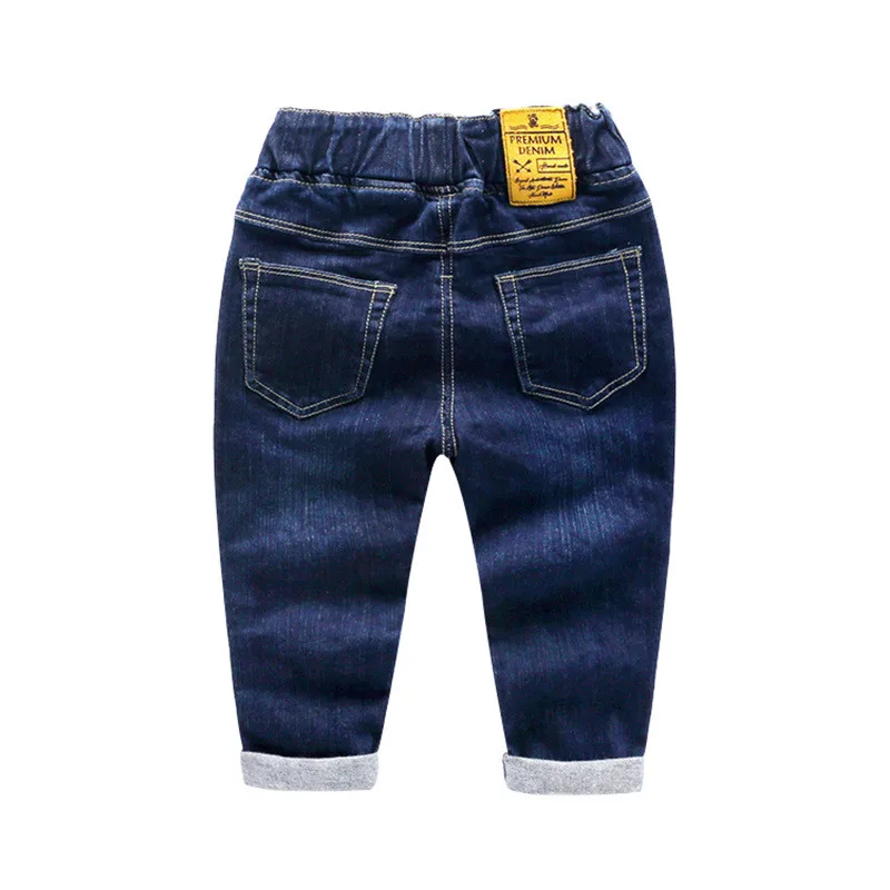 BibiCola/весна-осень дети мода джинсы детские джинсы для мальчиков повседневные штаны чистый цвет детская одежда для мальчиков в простом стиле