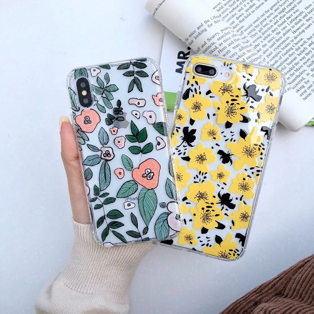 

Luxury 3D Emboss TPU Case for iphone XS XR XS Max flower Floral Soft Clear silicone Phone Cover for iphone 6 6s 7 8 Plus X Case