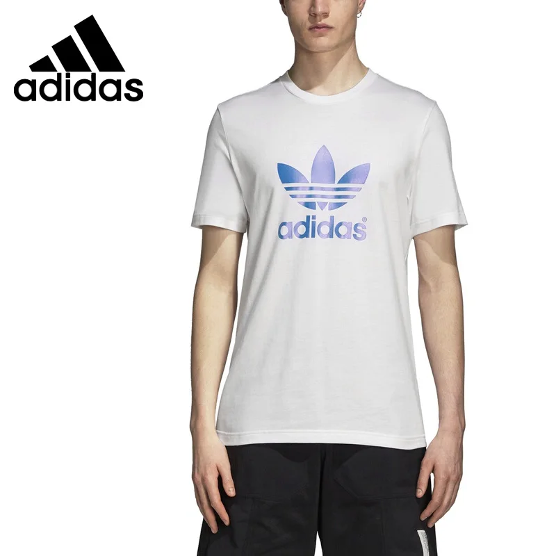 Оригинальный Новое поступление 2018 Adidas Originals Фольга принтом Для мужчин футболки с