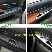 Дверная ручка держатель Окно лифт переключатель Крышка отделка 4 шт. для Mitsubishi OUTLANDER SPORT ASX 2013