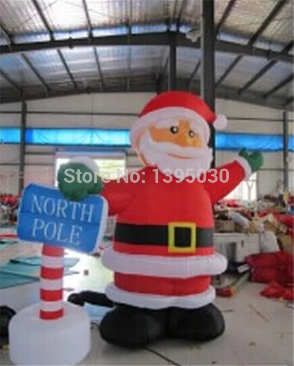 

1pc 2.4M Christmas arch Inflatable cartoon Santa Claus gas model Christmas Custom Inflatables