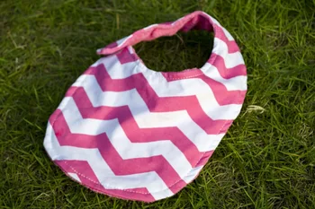 

Simple Design chevron bandana bibs print Custom Triangle Double Cotton minky Baby Bibs Baby Bandana Dribble Bib