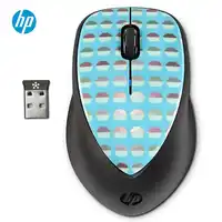 HP 2.4 Ghz ワイヤレス 1600 DPI の光学式 USB マウス人間工学黒マウス