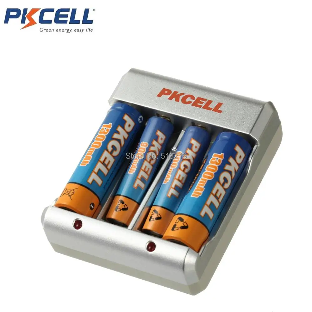8174 PKCELL AA зарядное устройство s с 4 слотами для AA/AAA NiCd NiMh аккумуляторы ЖК дисплей