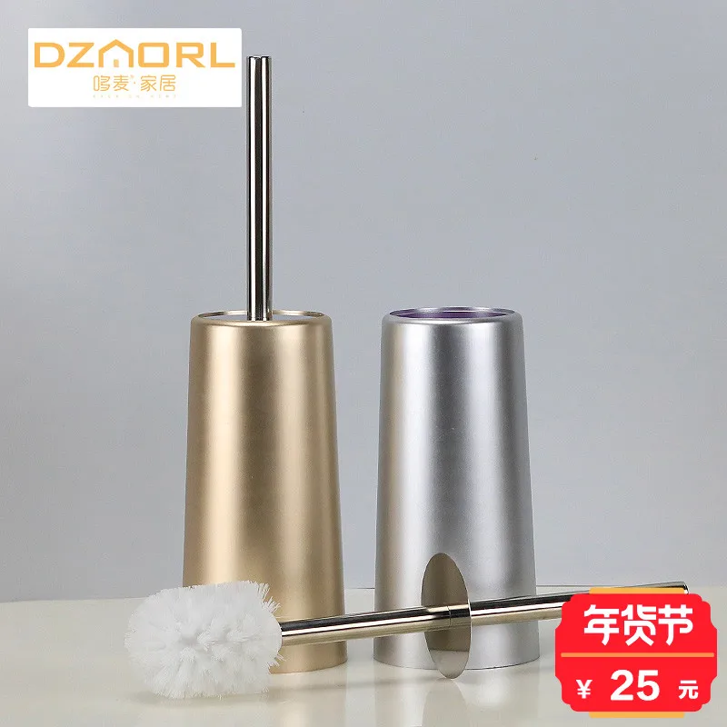 Billig Europäische Einfachen Modernen Stil Kunststoff Wc bürstenhalter Poliert Rose Gold Stehen Bad Zubehör Toliet Pinsel HY