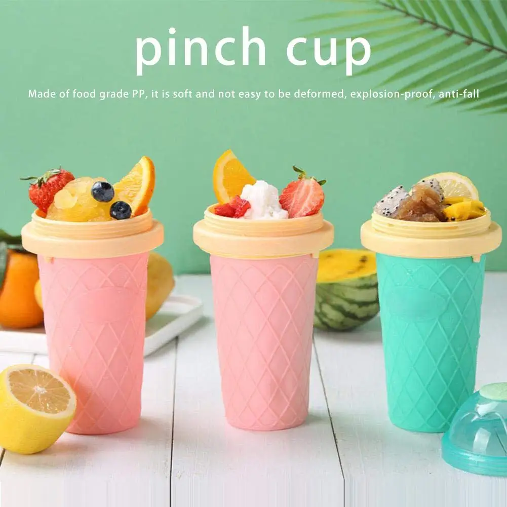 

Tiktok Dropshipping Smoothie Cup Pinch Ice Squeeze Icecream Bottle Magic Summer Fast Ice Making Juice Beverage Quick Cooling