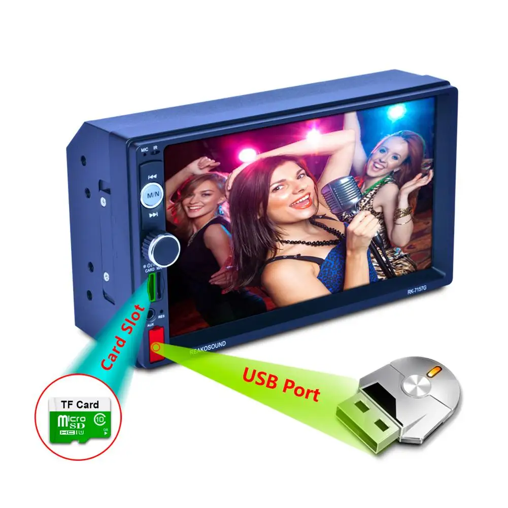 

7Inch Car Dual Spindle Bluetooth MP5 Player Reversing Rear View Car Radios Car Radio Media Player Car Multimedia Player