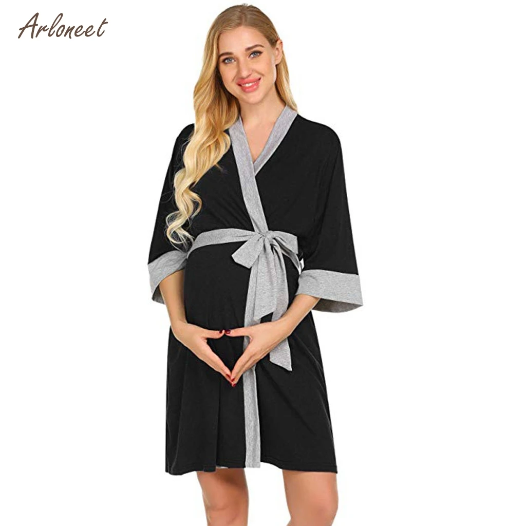 ARLONEET модная женская пижама для беременных и кормящих матерей ночная рубашка мам