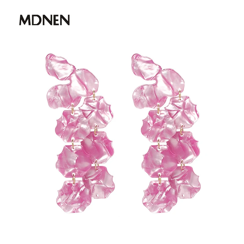 

Drop Earrings 3 colors Wholesale hot sale New statement fashion resin flower long tassel dangle drop Earrings for women jewelry