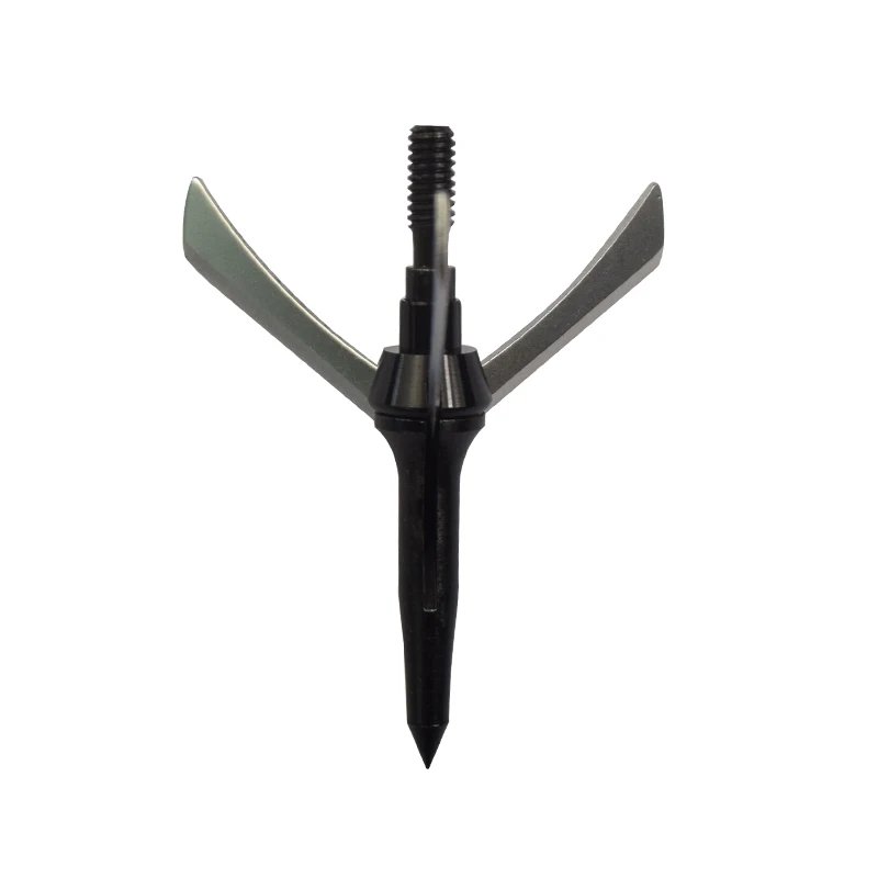 Free Shipping 12pcs Archery Arrowheads Broadheads Mechanical Hunting Archery Bow Tip Black for Outdoor Hunting Animals Fast