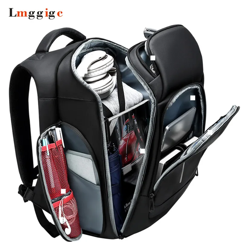 Zoll Tasche Student Laptop Sport Schulter Business Kapazität Tote 6 Tasche Große Rucksack Doppelt Black Reise Mode 15 0YwzOvq