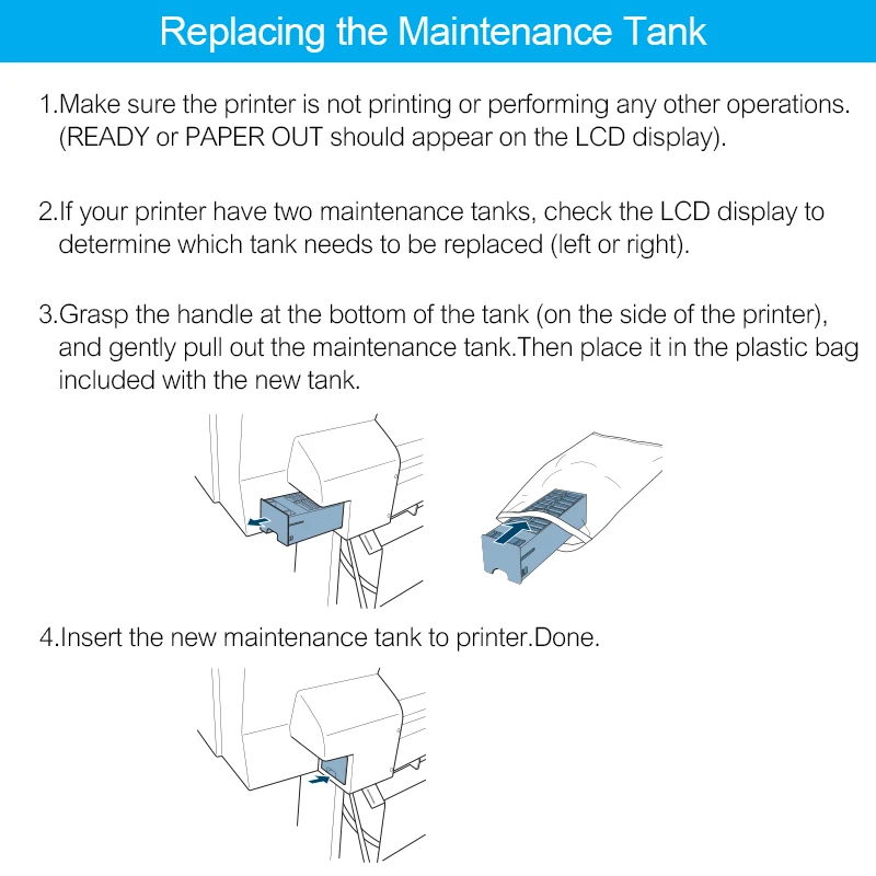 Manutenção do Tanque de Tinta para Epson Tanque de Manutenção da Impressora Stylus 9700 7890 9890 7900 9900 Wt7900 11880 C12c890191 Pro 7700 7710 - Imagem 5